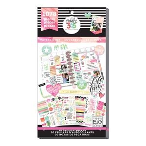 Happy Planner Watercolor Value Pack Stickers 1078 Pieces